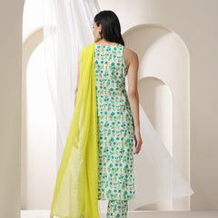 Khushal K Women Floral Printed Regular Pure Cotton Kurta set
