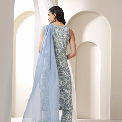 Women Floral Printed Regular Pure Cotton Kurta with Palazzos & With Dupatta