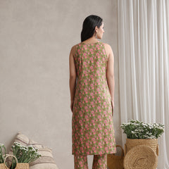 Women Floral Printed Regular Pure Cotton Kurta with Palazzos