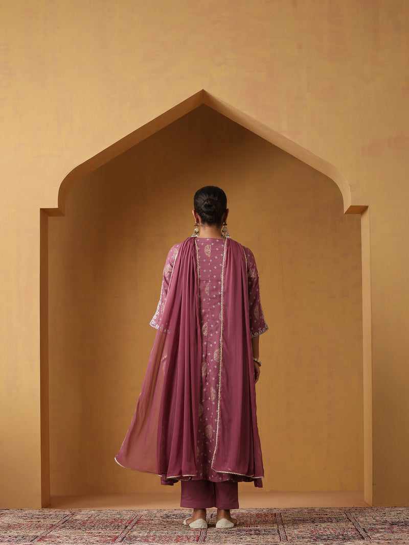 Khushal K Women Ethnic Motifs Embroidered Pure Cotton Kurta set
