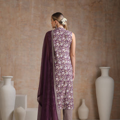 Women Floral Printed Cotton Kurta with Palazzos & Dupatta
