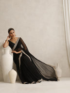 Embellished Zari Poly Chiffon Fashion Saree'