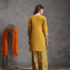 Khushal K Women Cotton Kurta Farsi Salwar Set - Mustard