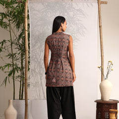 Khushal K Women Cotton kurti With Farshi Salwar - Black