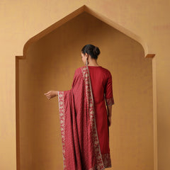 Khushal K Women Ethnic Motifs Embroidered Regular Kurta set