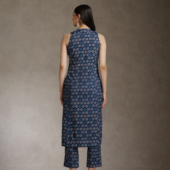 Khushal K Women Ethnic Motifs Printed V-Neck Pure Cotton Kurta set