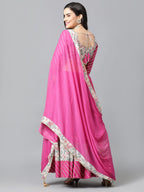 Floral Printed Gotta Patti Ready To Wear Lehenga & Blouse With Dupatta