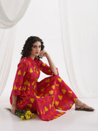 Women Floral Printed Fit & Flare Midi Dress