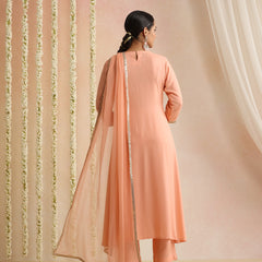 Women Ethnic Motifs Embroidered Empire Sequinned Kurta with Trousers & With Dupatta