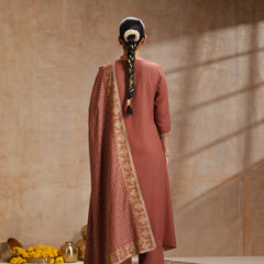 Women’s Ethnic Motif Print Kurta with Trousers & Dupatta