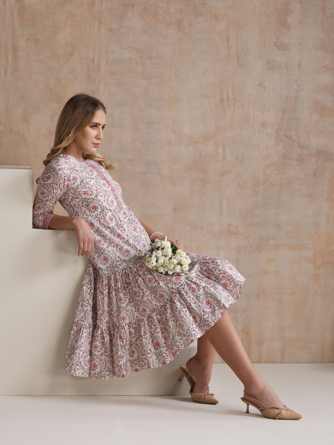 Women Ethnic Motifs Printed A-Line Dress