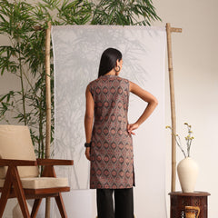 Khushal K Women Cotton kurta With Pant set - Black