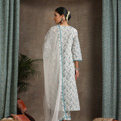 Khushal K Floral Printed A-Line Kurta set