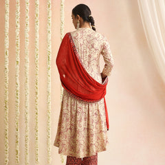 Women Floral Printed Regular Kurta With Trousers & Dupatta