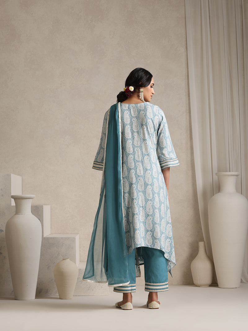 Khushal K Women Paisley Printed A-Line Kurta set