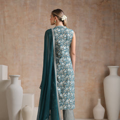 Women Ethnic Motifs Printed Regular Pure Cotton Kurta with Palazzos & With Dupatta