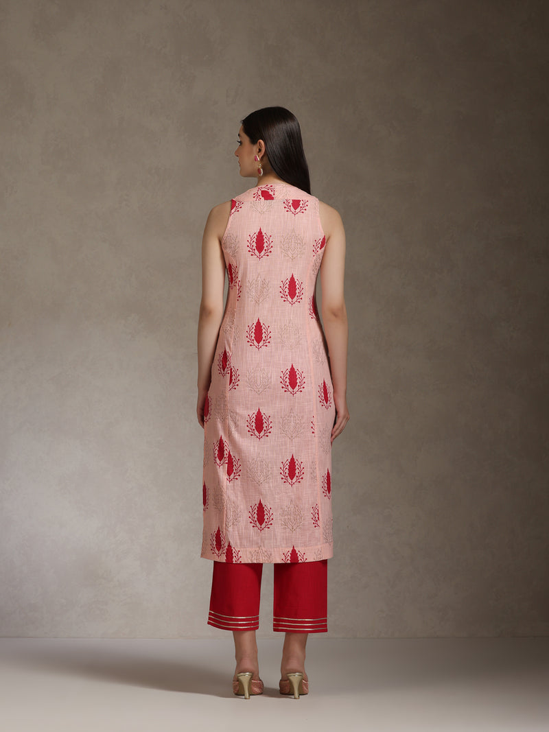 Khushal K Women Ethnic Motifs Printed Cotton Kurta set