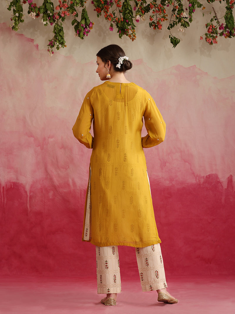 Mustard Mirror Work 3-Piece Cord Set