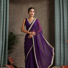 Poly Chiffon Fashion Saree