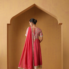 Khushal K Floral Embroidered Anarkali  Kurta set