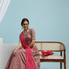 Ready to Wear Printed Lehenga & Blouse With Dupatta