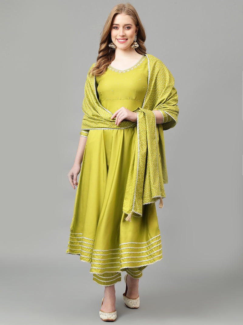 Khushal K Women Regular Gotta Patti Kurta Sets