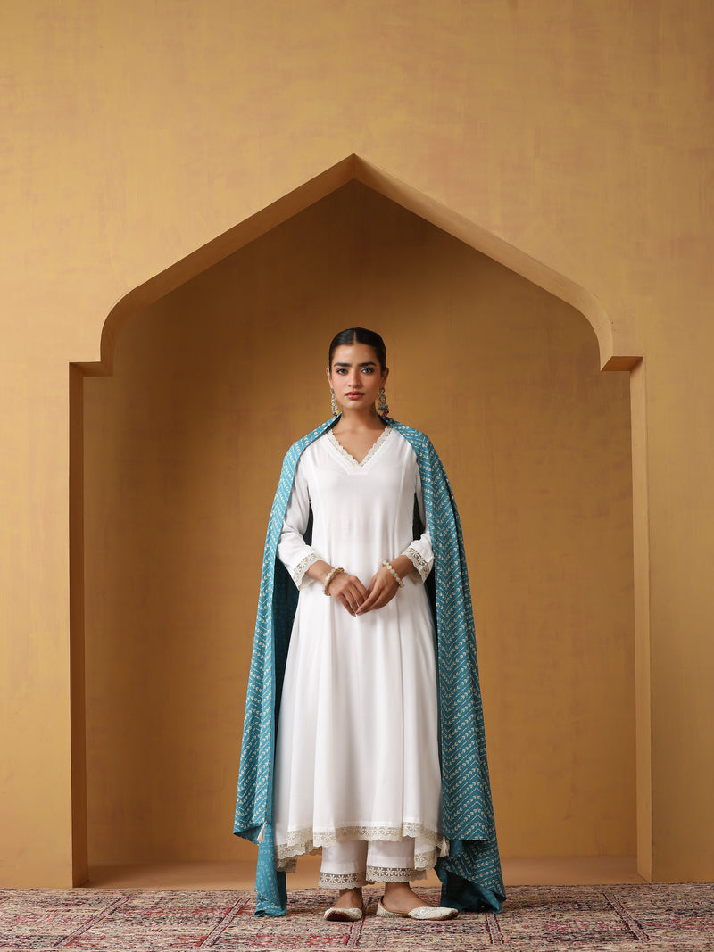 Khushal K Women Solid A-Line Kurta set