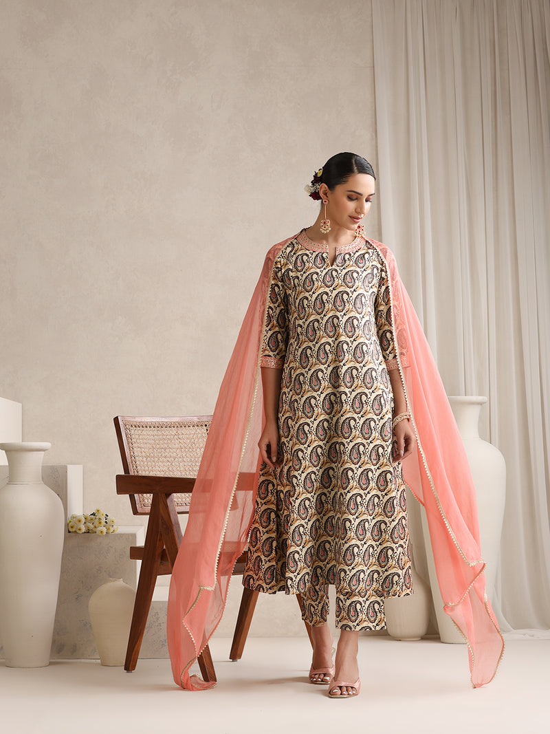 Khushal K Floral Printed  Anarkali Kurta set