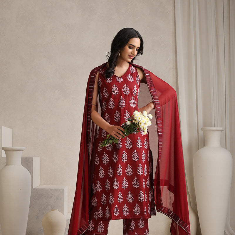 Women Printed Cotton Kurta Sets - Khushal K - Image 7