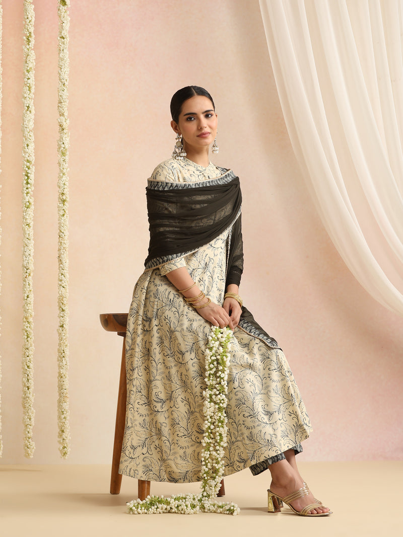 Women Ethnic Motifs Printed Regular Kurta with Trousers & Dupatta