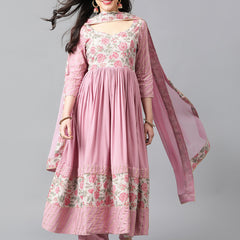 Women Floral Printed Regular Kurta with Palazzos & With Dupatta