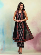 Ethnic Motifs Printed Regular Pure Cotton Straight Kurta with Palazzos & Dupatta