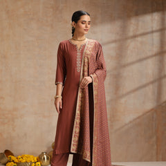 Women’s Ethnic Motif Print Kurta with Trousers & Dupatta