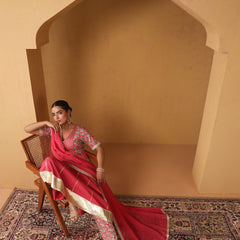 Khushal K Floral Embroidered Anarkali  Kurta set