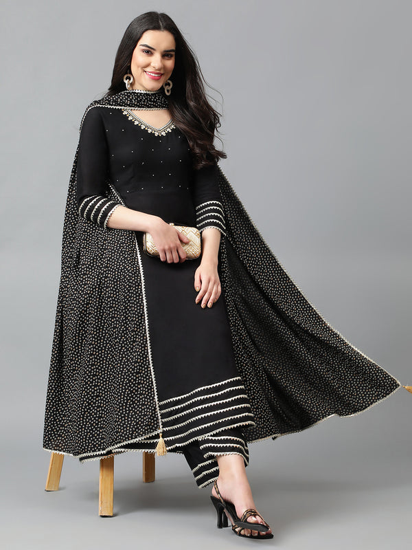 Khushal K Women Regular Gotta Patti Kurta Sets