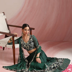 Embroidered Sequinned Ready To Wear Lehenga & Blouse With Dupatta