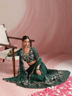 Embroidered Sequinned Ready To Wear Lehenga & Blouse With Dupatta