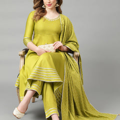 Khushal K Women Regular Gotta Patti Kurta Sets