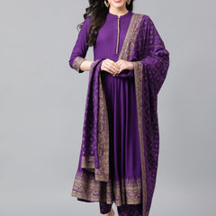 Women Ethnic Motifs Printed Empire Kurta with Palazzos & With Dupatta