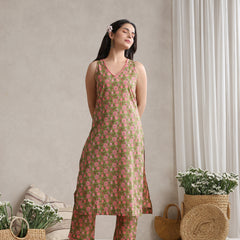 Women Floral Printed Regular Pure Cotton Kurta with Palazzos