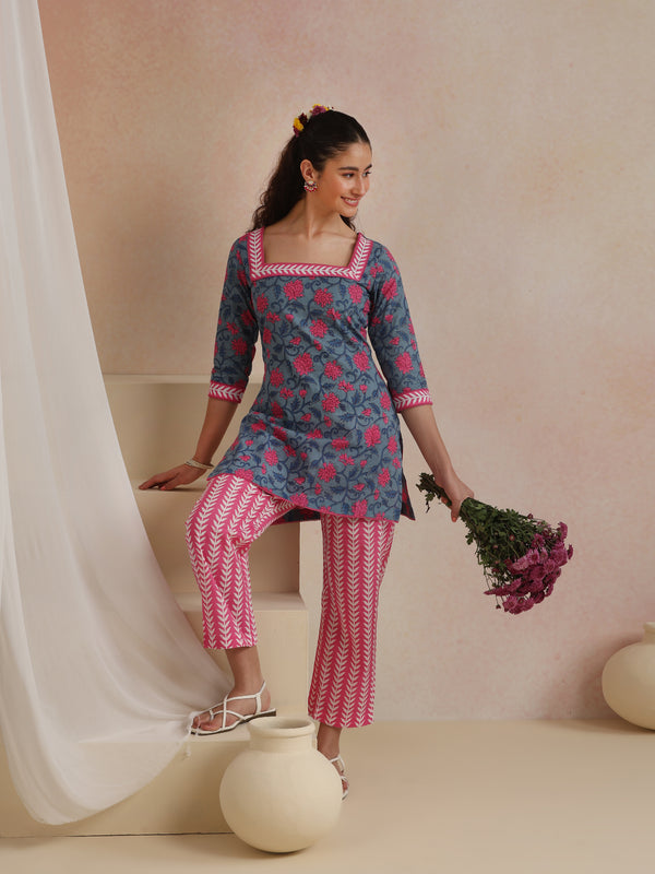 Khushal K Women Co-Ords Set - Blue