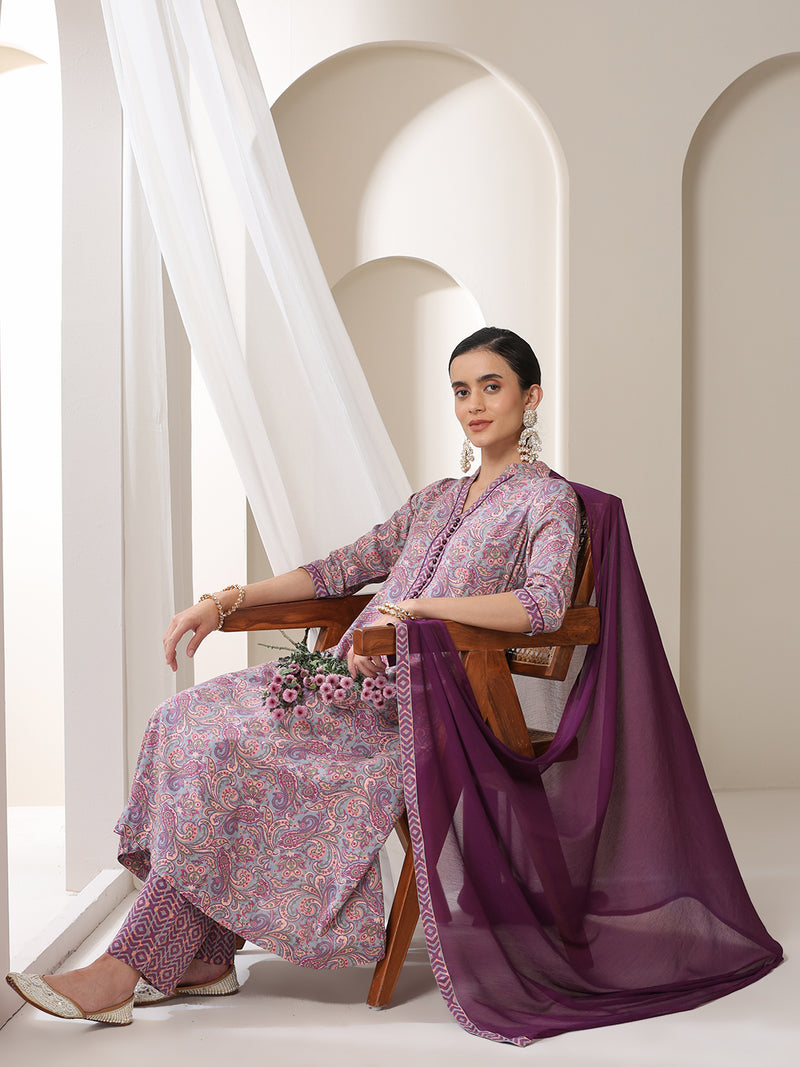 Khushal K Women Paisley Printed  Kurta set