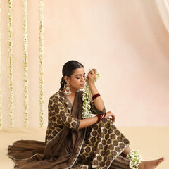 Women Ethnic Motifs Printed Pure Cotton Kurta & Trouser With Dupatta