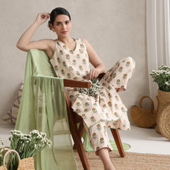 Khushal K Women Printed Cotton Kurta Sets