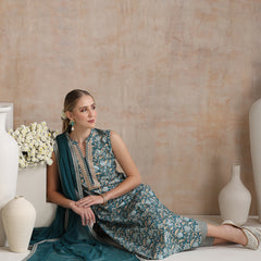 Women Ethnic Motifs Printed Regular Pure Cotton Kurta with Palazzos & With Dupatta