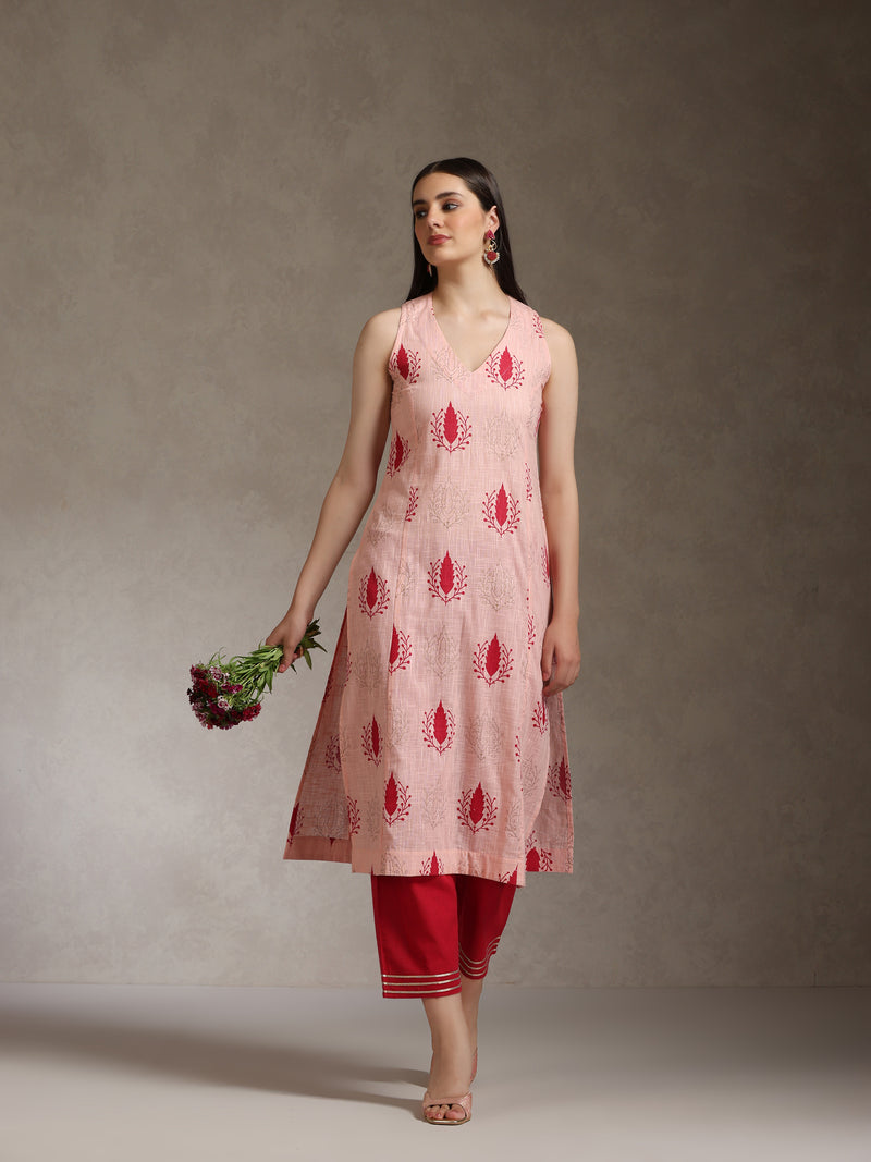 Khushal K Women Ethnic Motifs Printed Cotton Kurta set