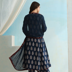 Khushal K Floral Printed V-Neck Pure Cotton Kurta set