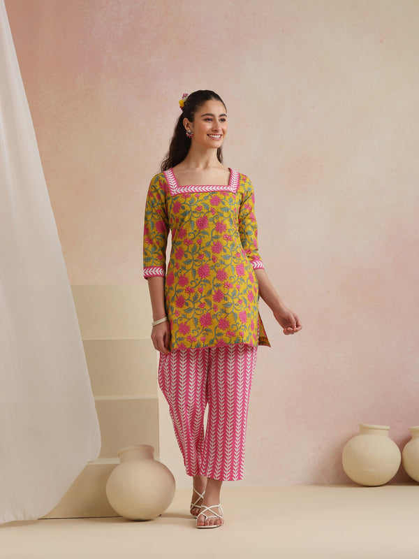 Khushal K Women Co-Ords Set - Yellow