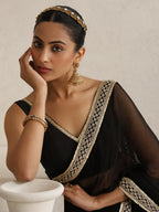 Embellished Zari Poly Chiffon Fashion Saree'