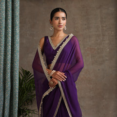 Poly Chiffon Fashion Saree